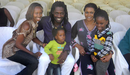 Bobi Wine family poses for photograph with Buganda queen Sylvia Naginda