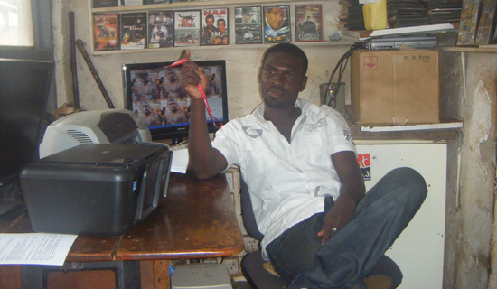 Ssebulime at his shop. Photo by Jonathan Kabugo