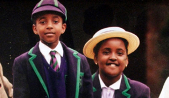 Princess and King Oyo during their school days.