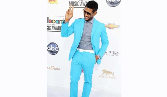 Colorful suits are trendy