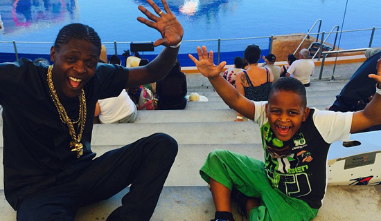 Chameleone with his son