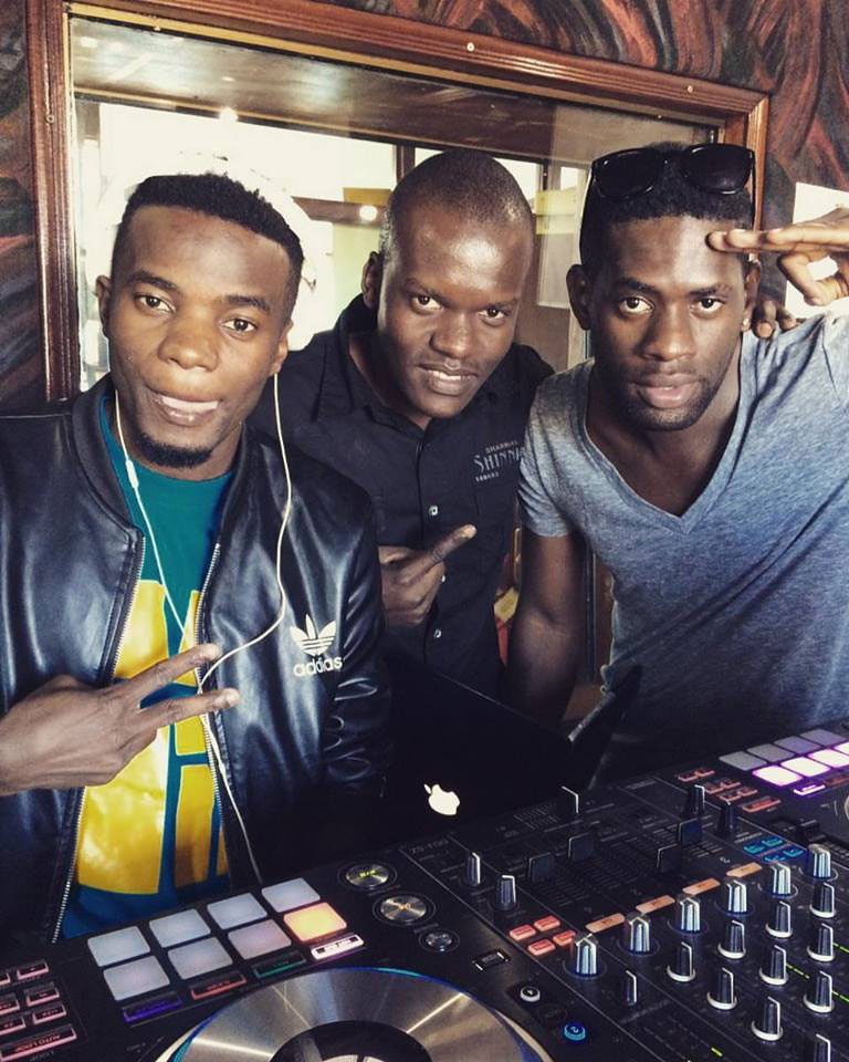  DJ Roja (R) and Slick Stuart (L) during the KFM Superstar Friday with DJ Abdu.