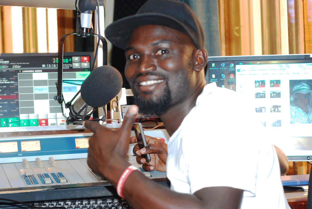 Radio host Salongo says he enjoys the travel benefits that come with his job. PHOTO by Denis Mukungu