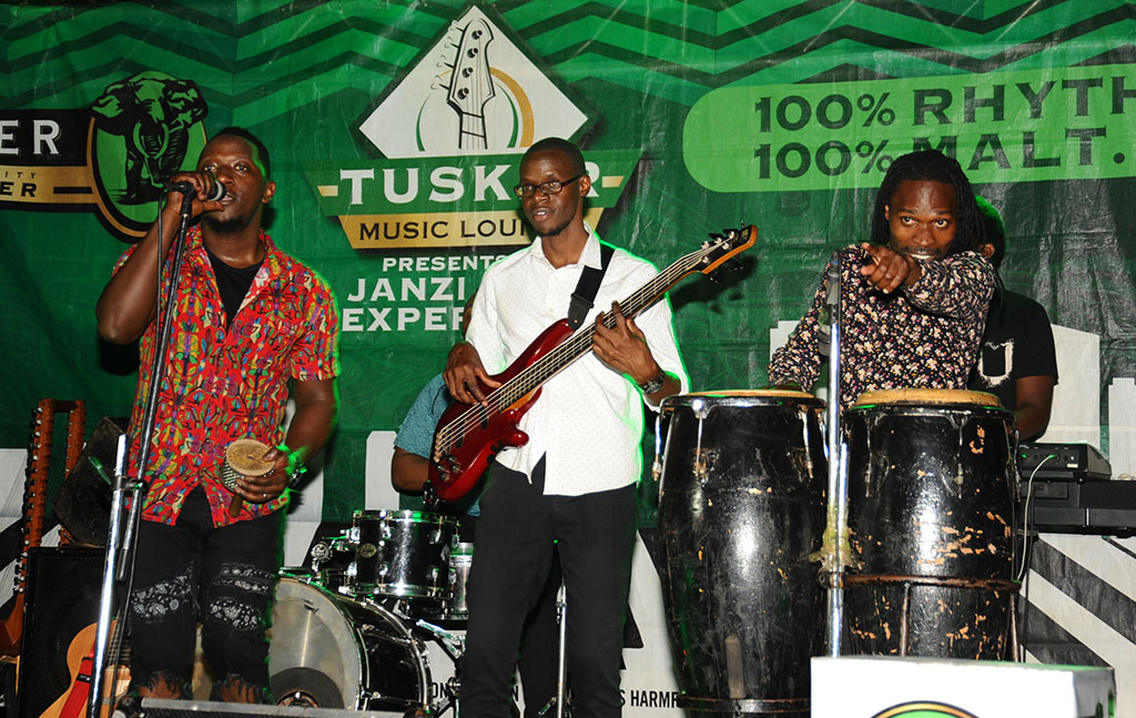 Members of the Janzi Band performing at the Tusker Malt Music Lounge at Tropix Bar (PHOTOS BY EDDIE CHICCO)