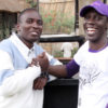 Record TV Katogo presenter, Douglas with Moses at Virgin Island Bugolobi