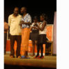 Members of Theatre Factory on stage recently