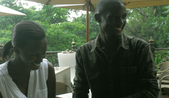 Flavia meets Kyle Gilbert Kimuli at Javas in Kamwokya. PHOTO BY ISAAC SSEJJOMBWE