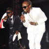 Radio and weasel on stage