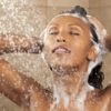 Bathing hot water in Kenya