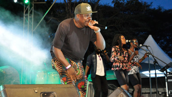 Chagga performs at Roast and Rhyme as a guest